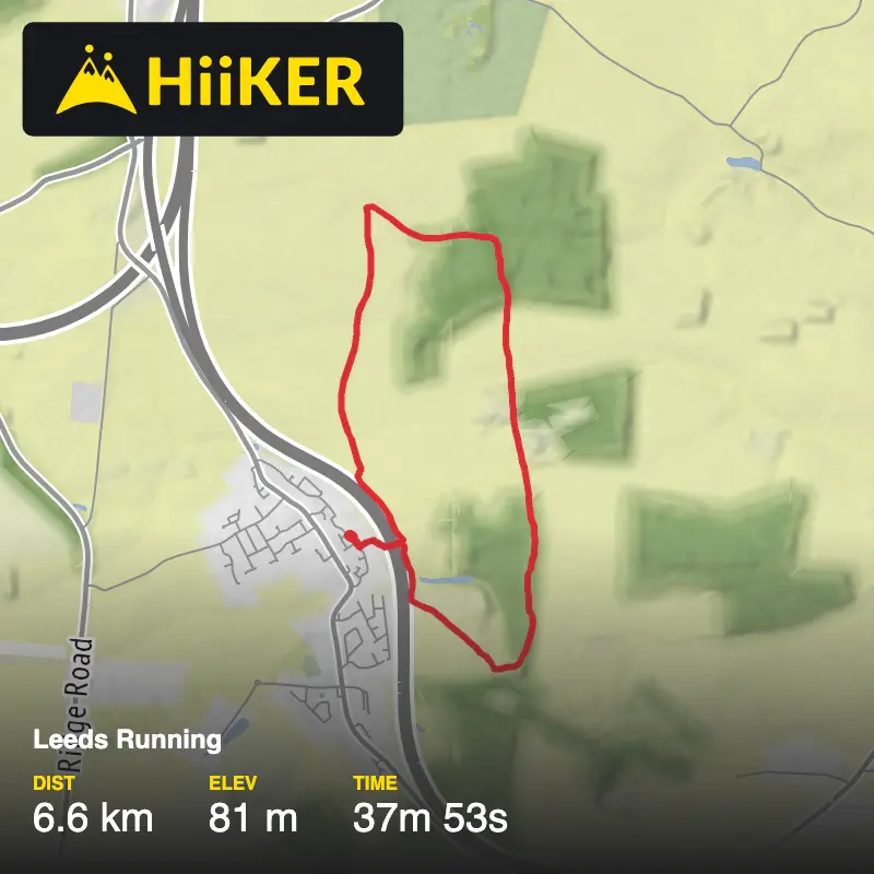 A map preview of the recording Leeds Running.