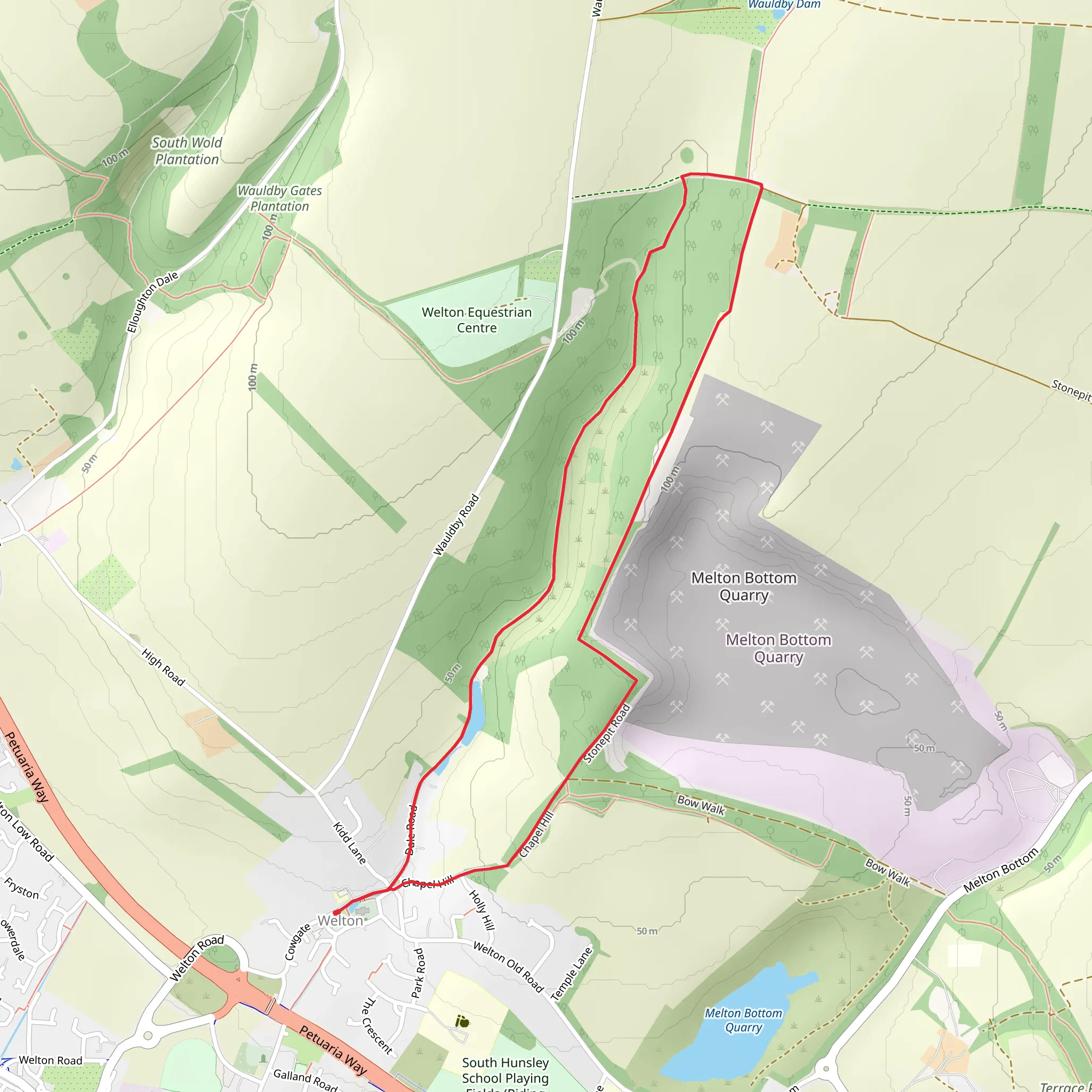 Welton Short Walk mobile static map