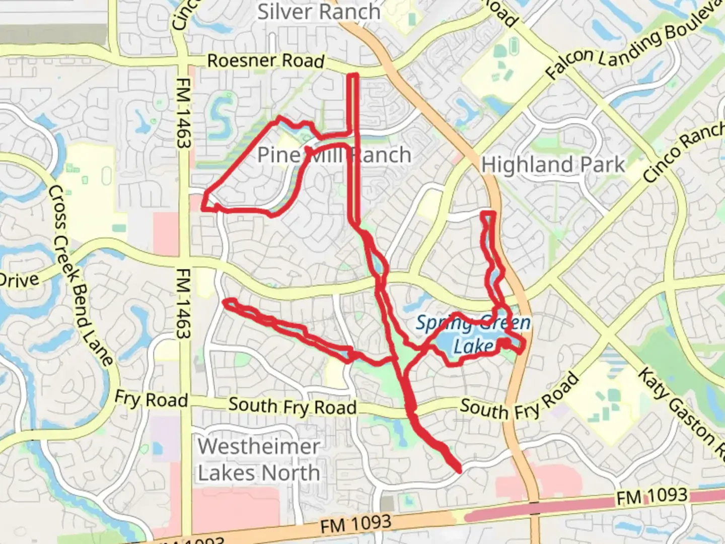 An image depicting the trail Spring Green Lake and Little Prong Loop and its surrounding area.