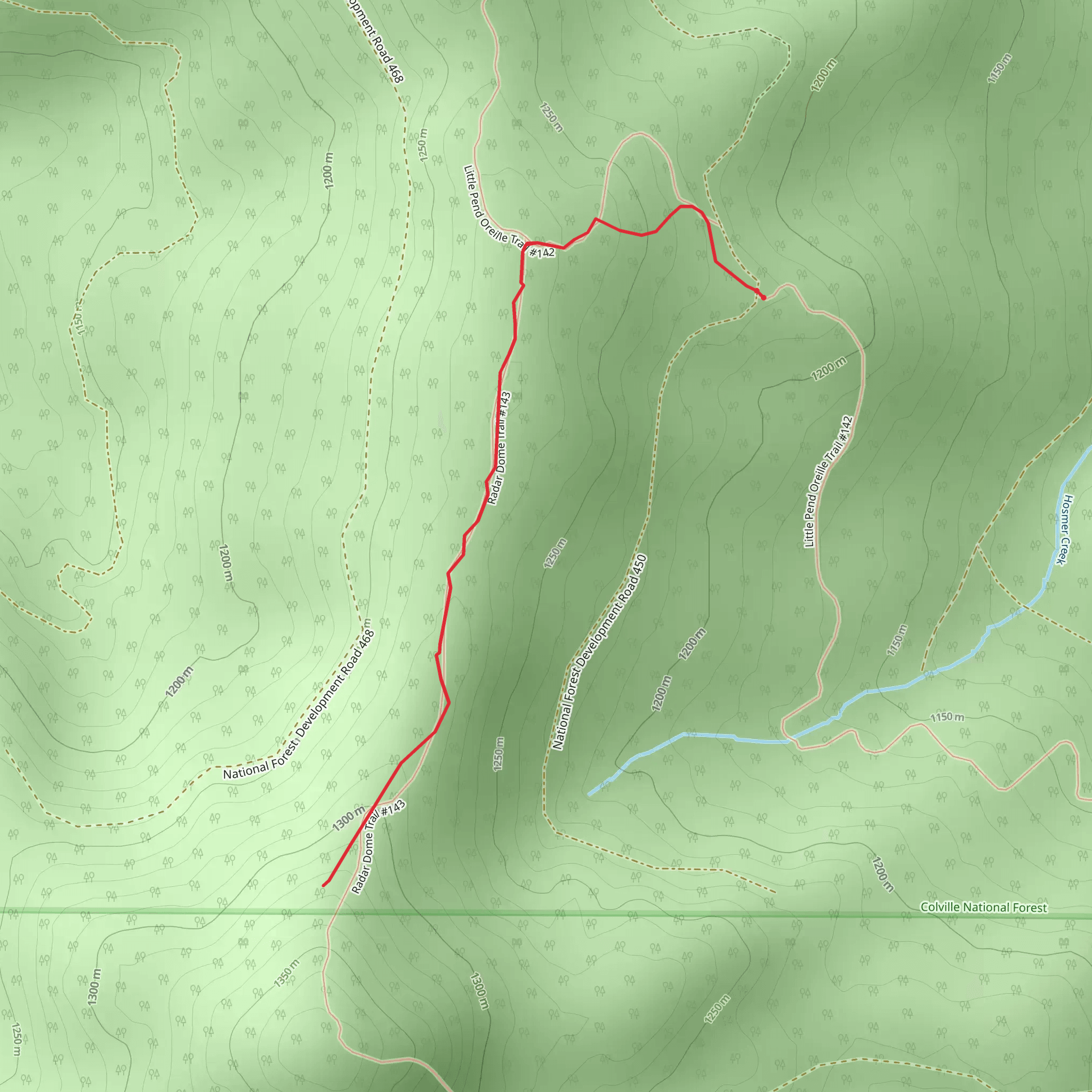 Radar Dome Trail mobile static map