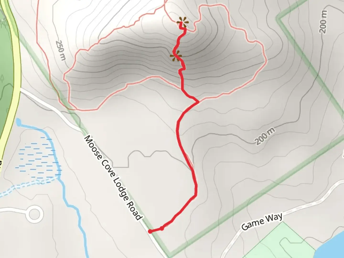 An image depicting the trail Bald Pate Mountain via Micah Trail and its surrounding area.