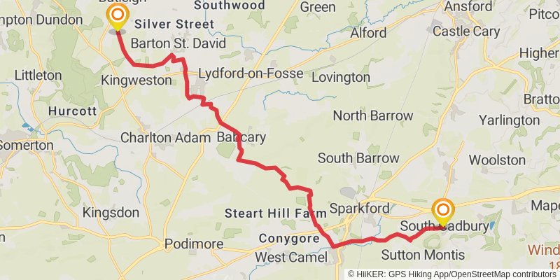Celtic Way stage 36 Map
