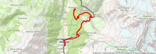 Tour du Mont Blanc alt 4 Map