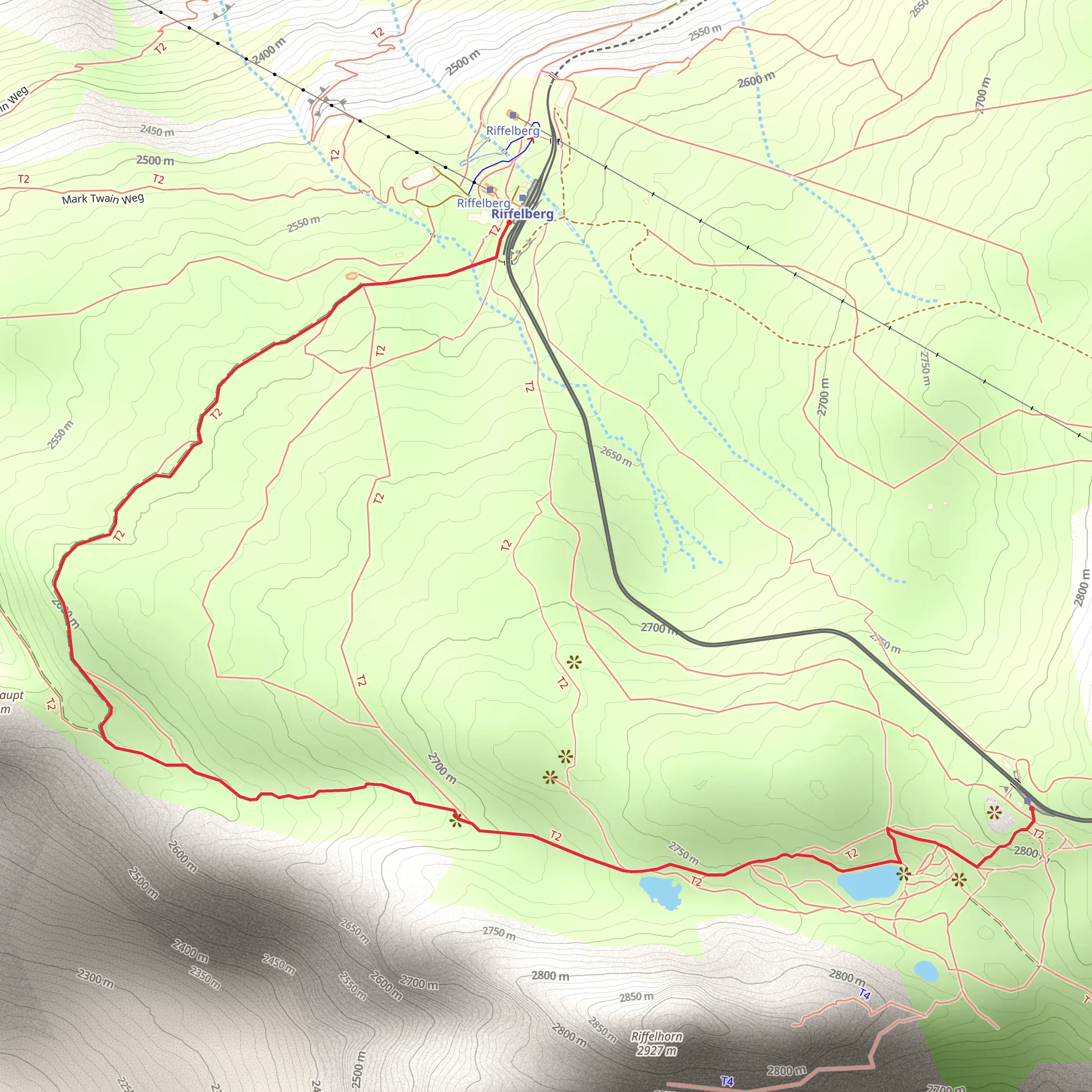 Riffelsee Lake Trail - Nr 21 mobile static map