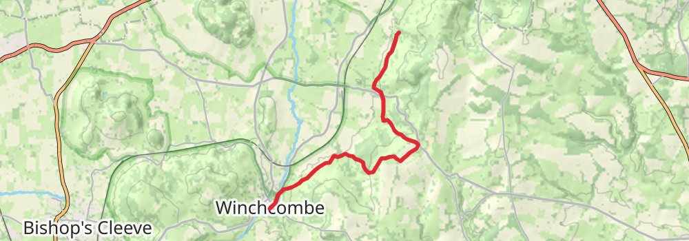 Cotswold Way 4-Day Gentle Tour (Hillwalk Tours) stage 2 Map