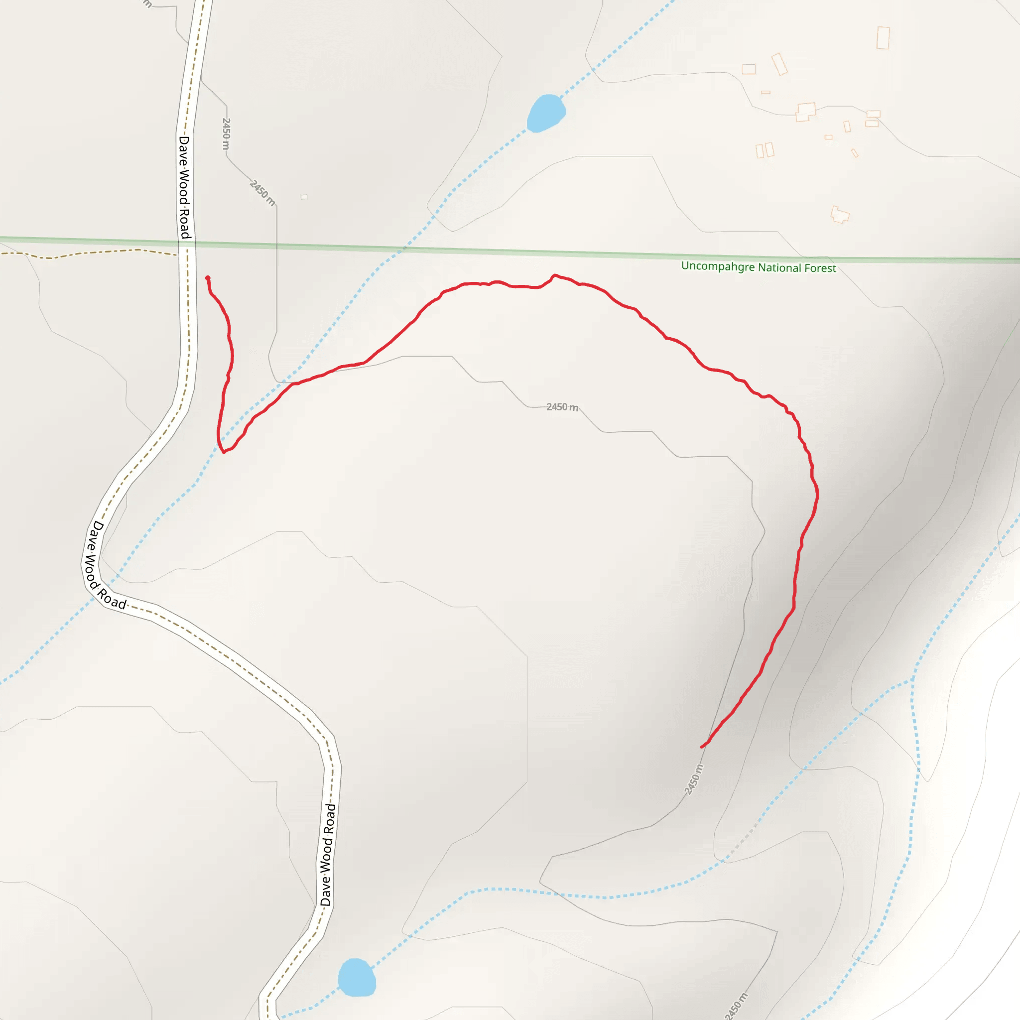 Sims Mesa Interpretive Trail mobile static map