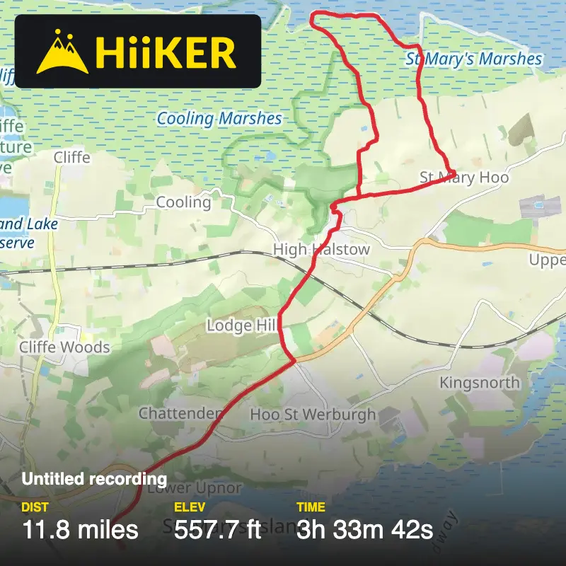 A map preview of the recording Untitled recording.