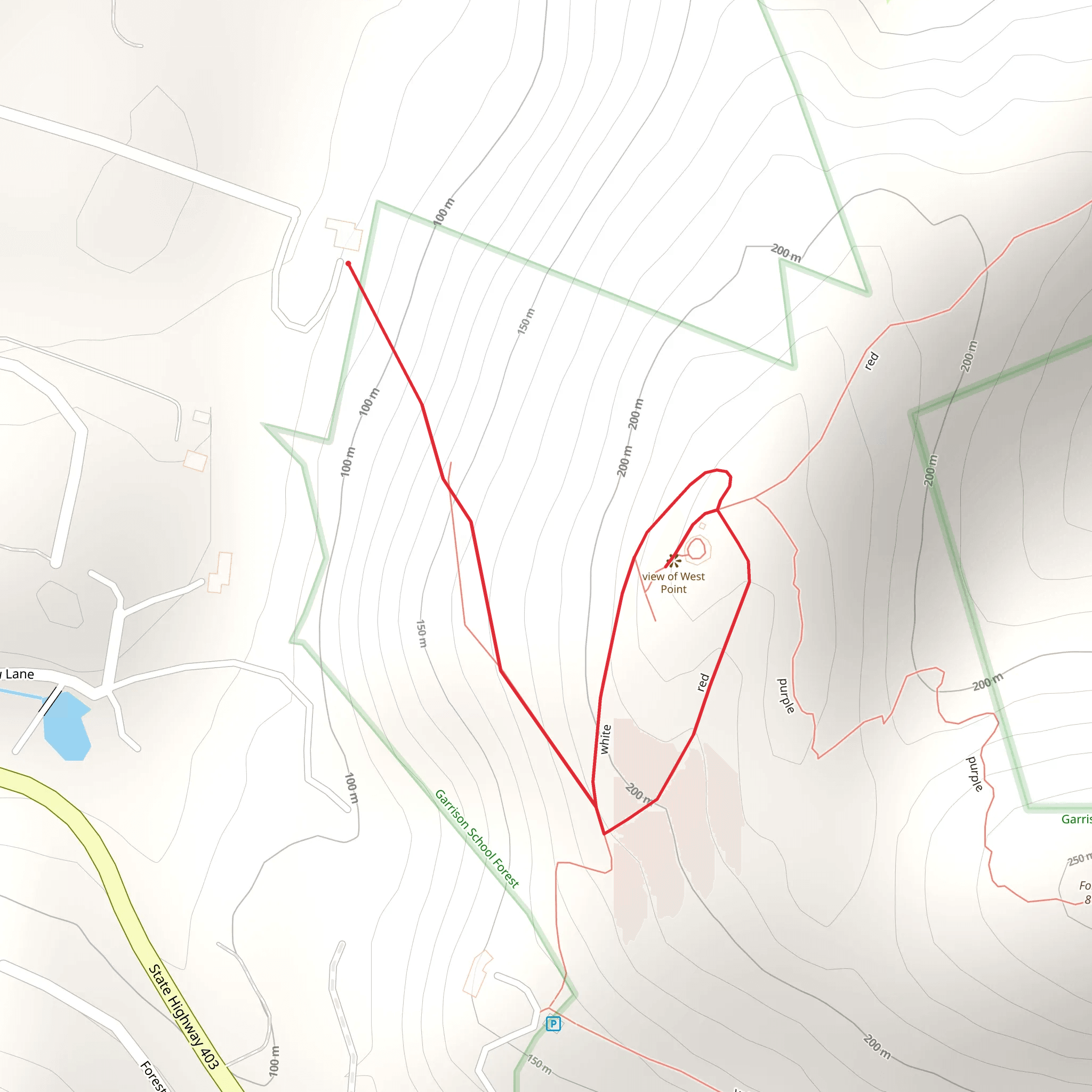White - Red Loop mobile static map