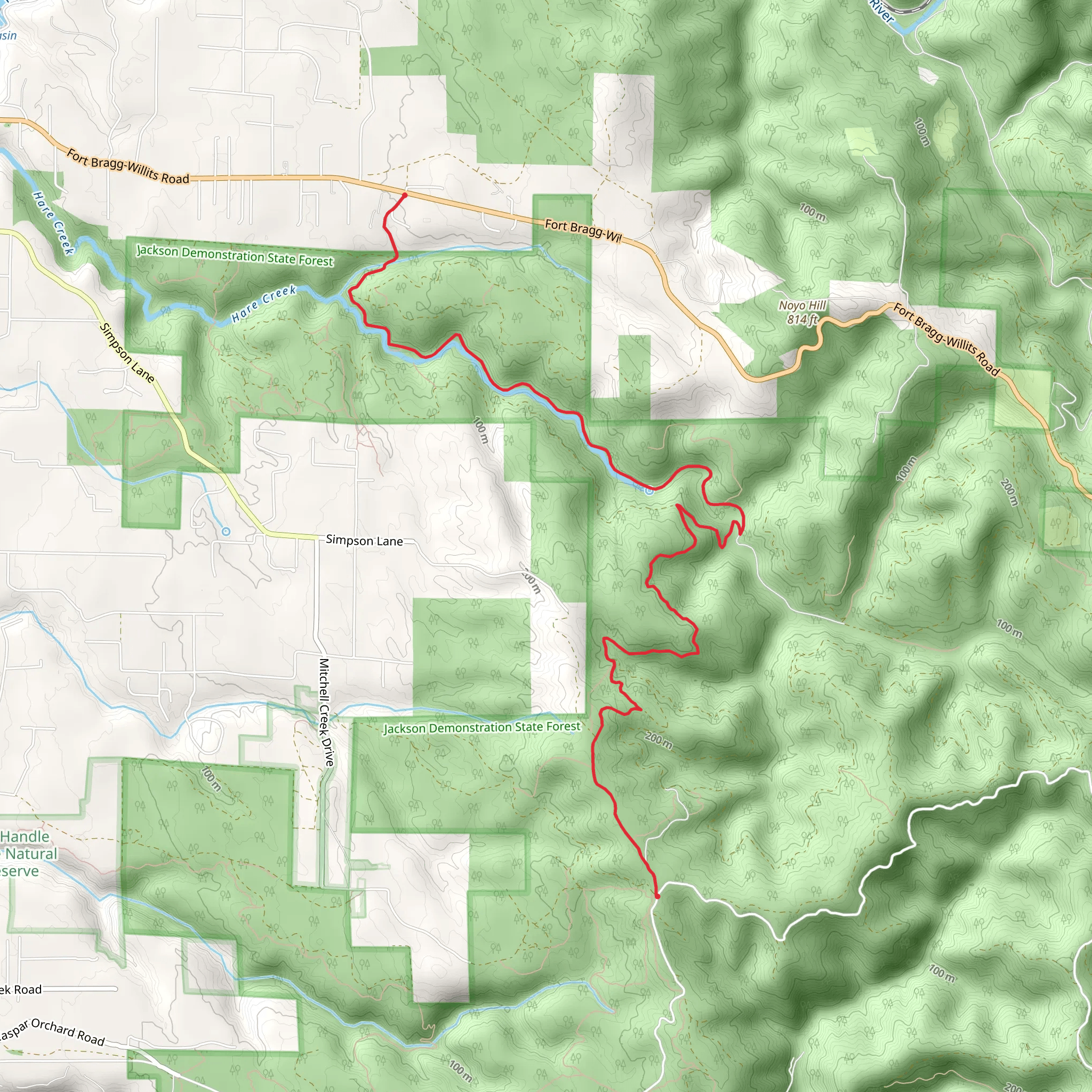 Hare Creek Walk mobile static map