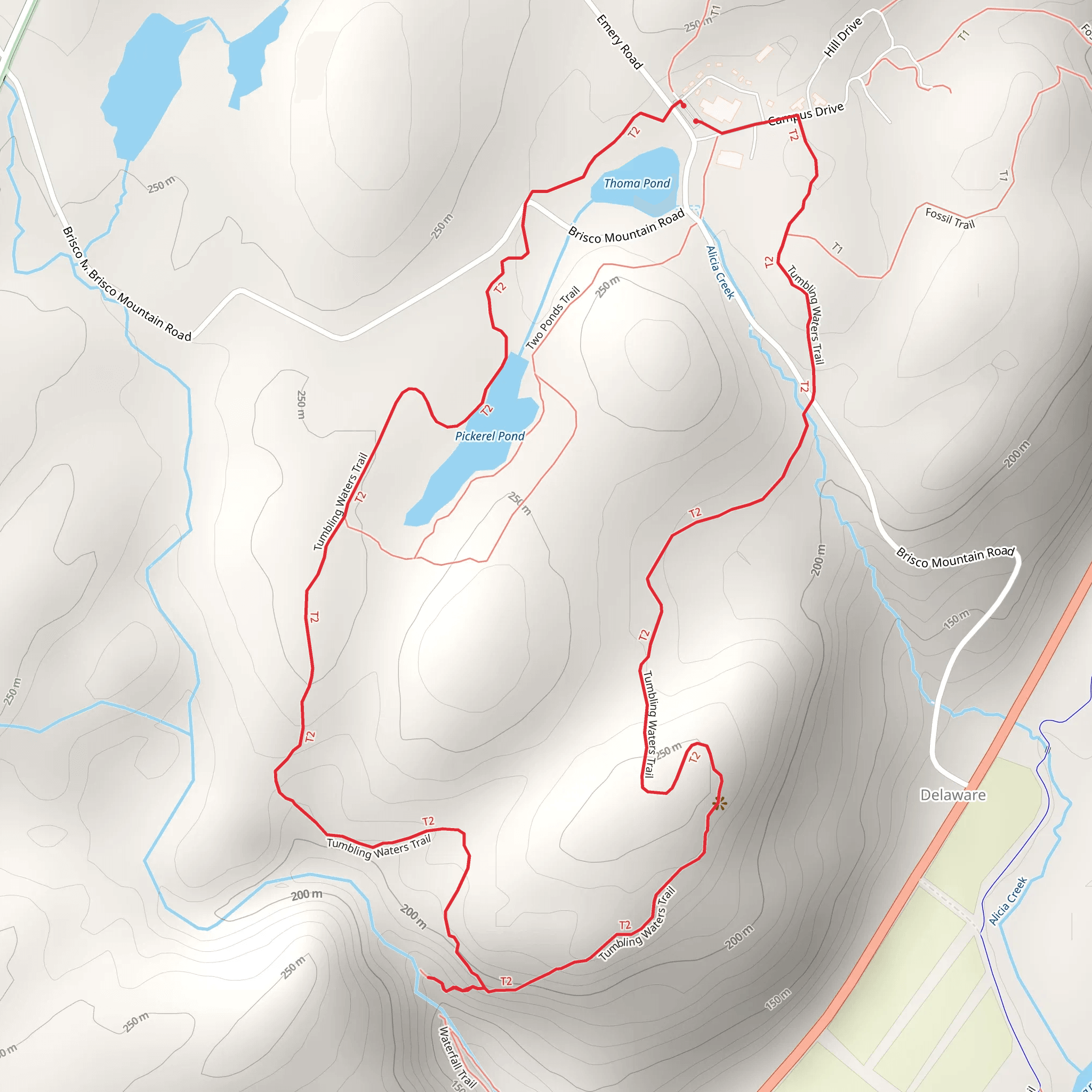 Tumbling Waters Trail mobile static map