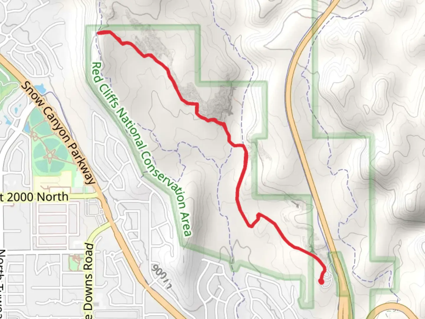 An image depicting the trail Chuckawalla Trail and Turtle Wall Trail and its surrounding area.