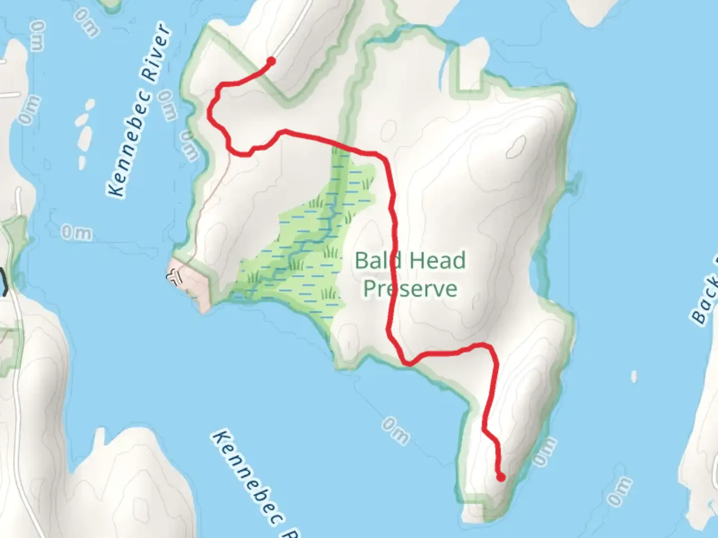 An image depicting the trail Bald Head Trail and its surrounding area.