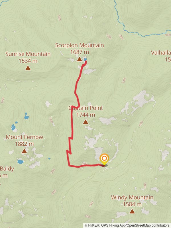 Kelley Creek Trail to Joan Lake mobile static map