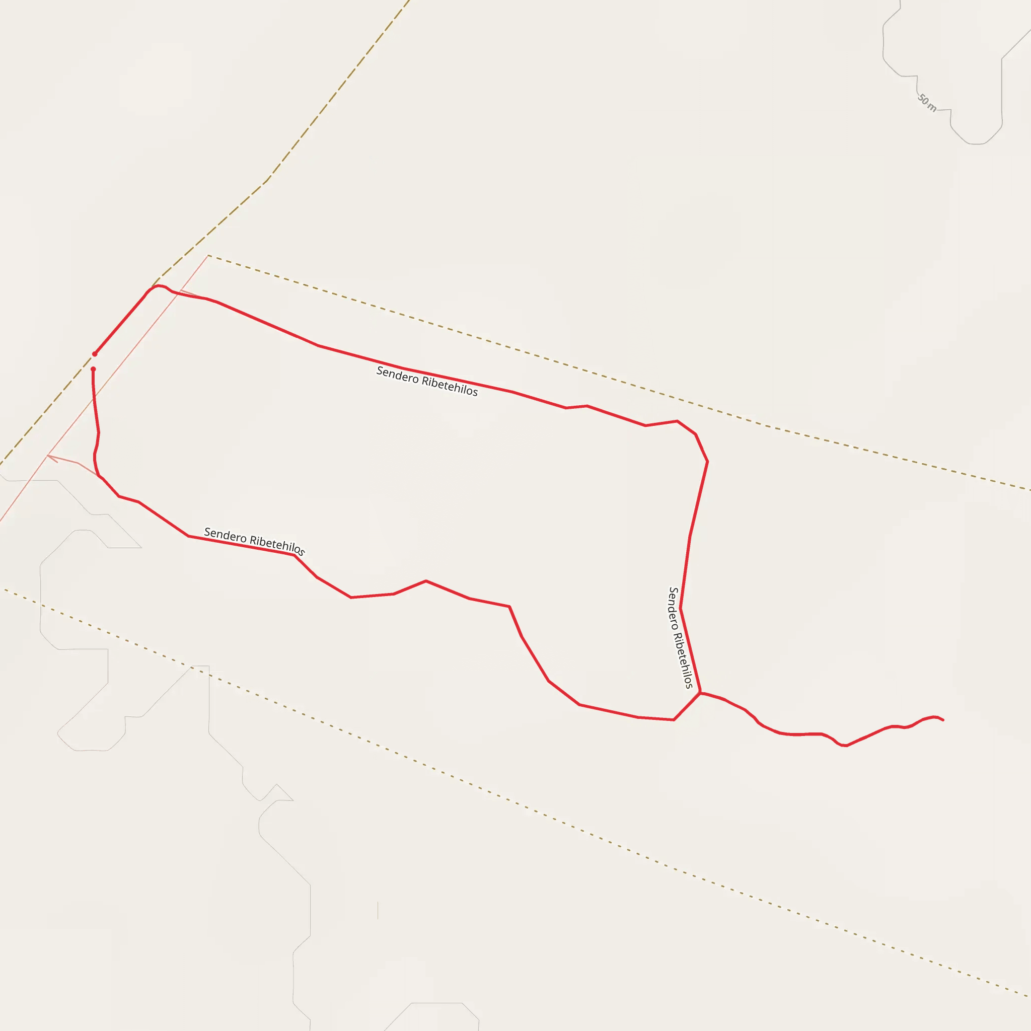 Laguna of Ribetehilos Trail mobile static map