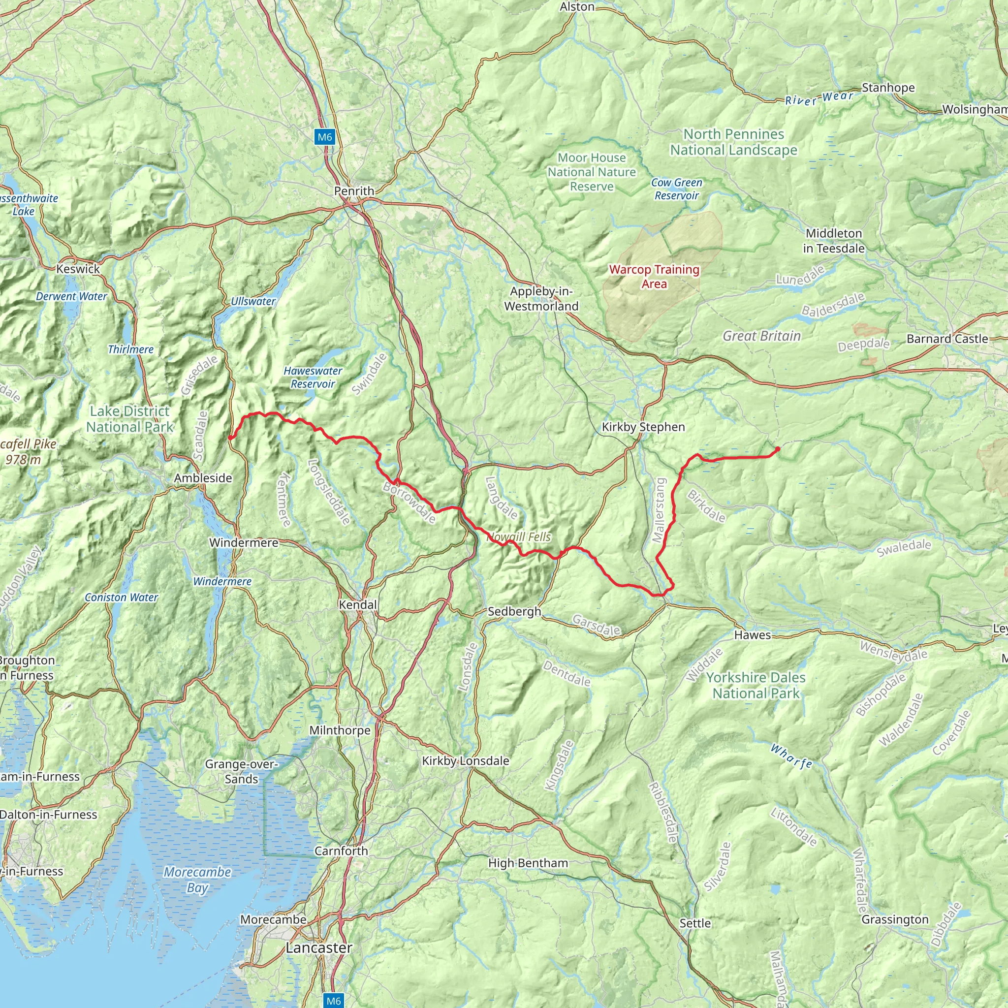 Highest Inns from Kirkstone Pass mobile static map