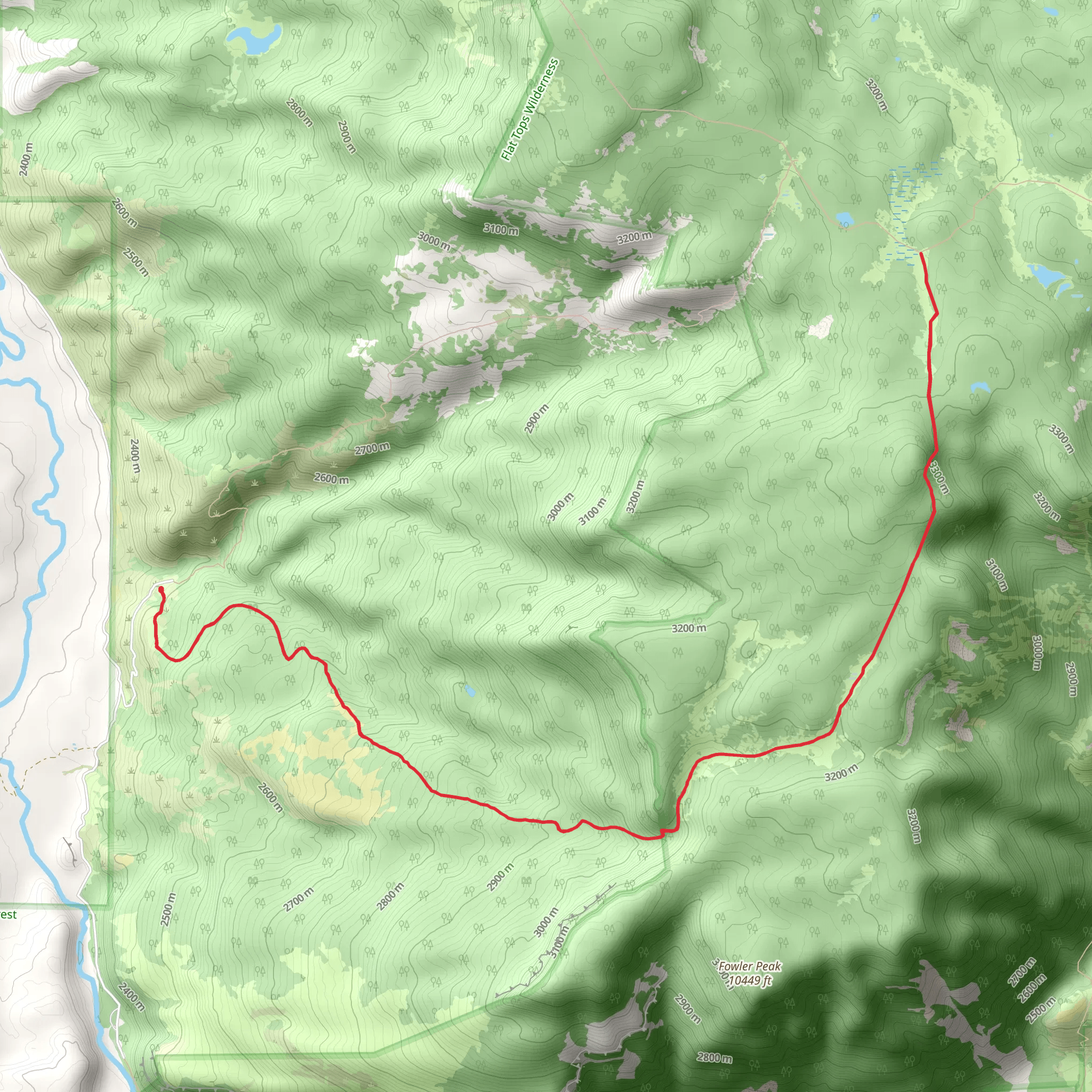 Fowler Creek Trail mobile static map