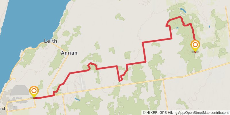 The Bruce Trail stage 34 Map