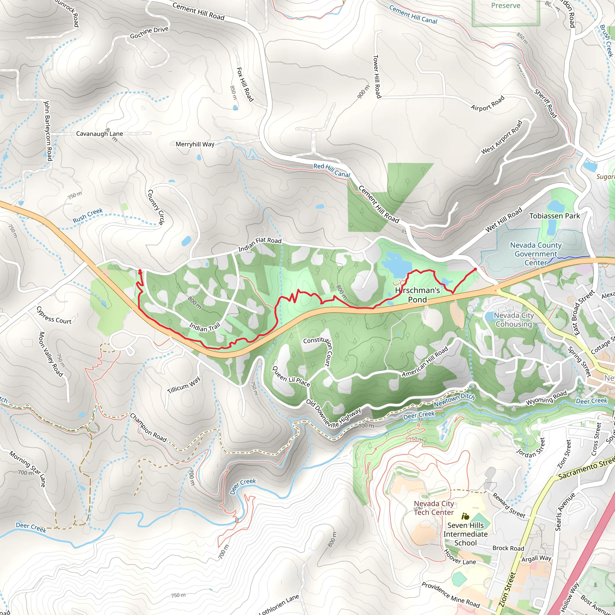 Hirschman's Pond mobile static map
