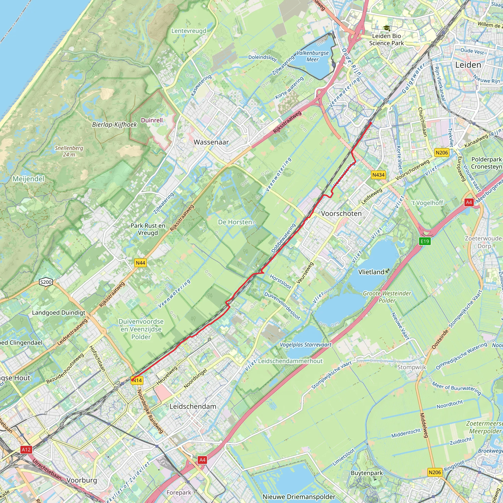 De Vink to Den Haag Mariahoeve via Van Wassenaerlaantje and Kastelenring mobile static map