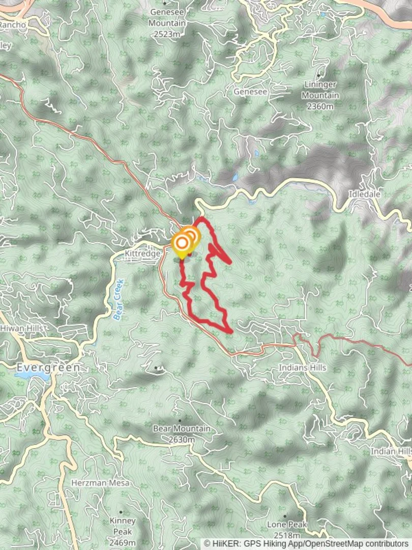 An image depicting the trail Picnic, Bear Creek and Panorama Point Loop Trail and its surrounding area.