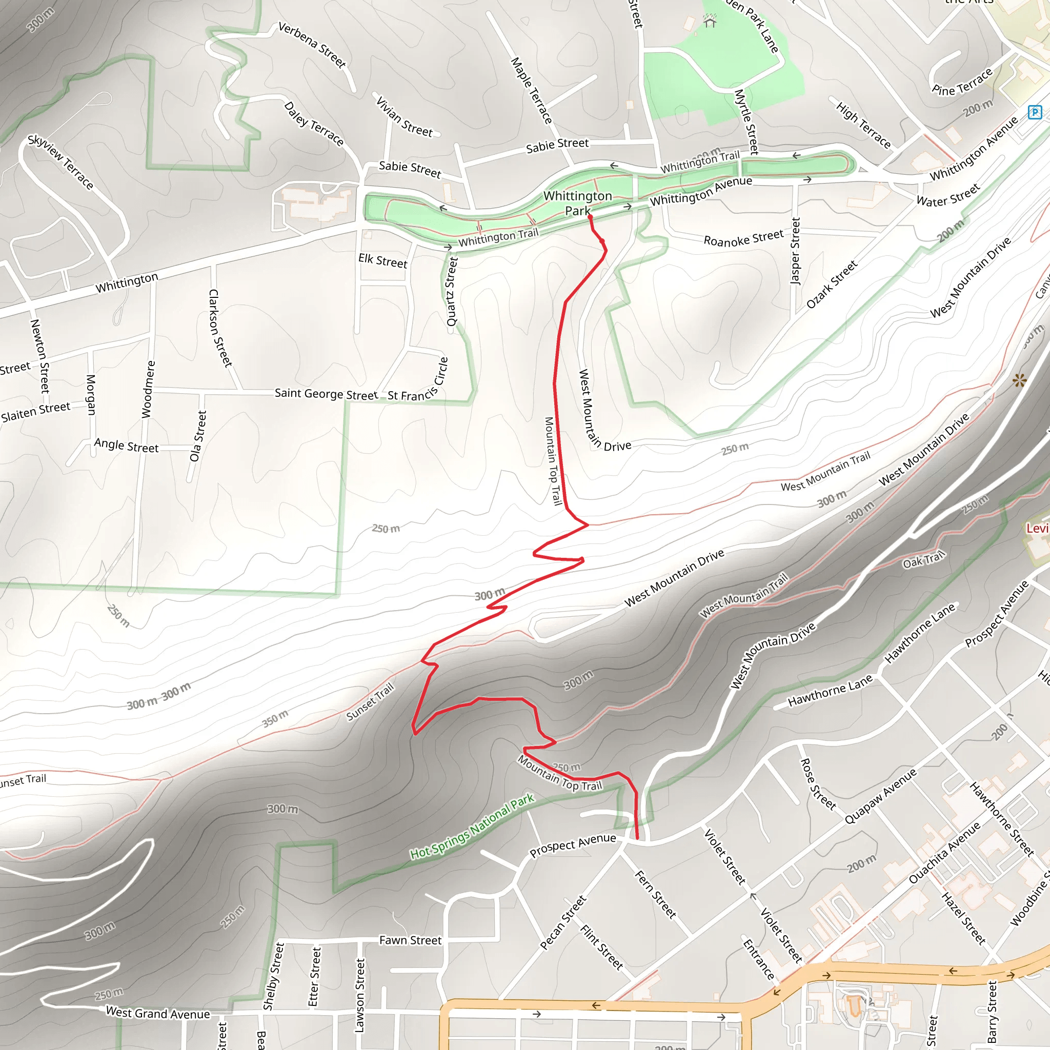 Mountain Top Trail mobile static map
