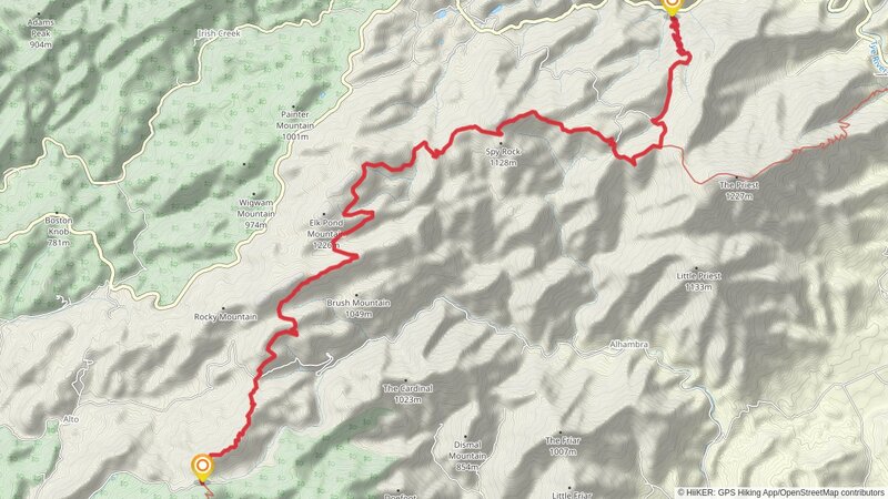 Appalachian to Crabtree Falls Trail via Hog Camp Gap