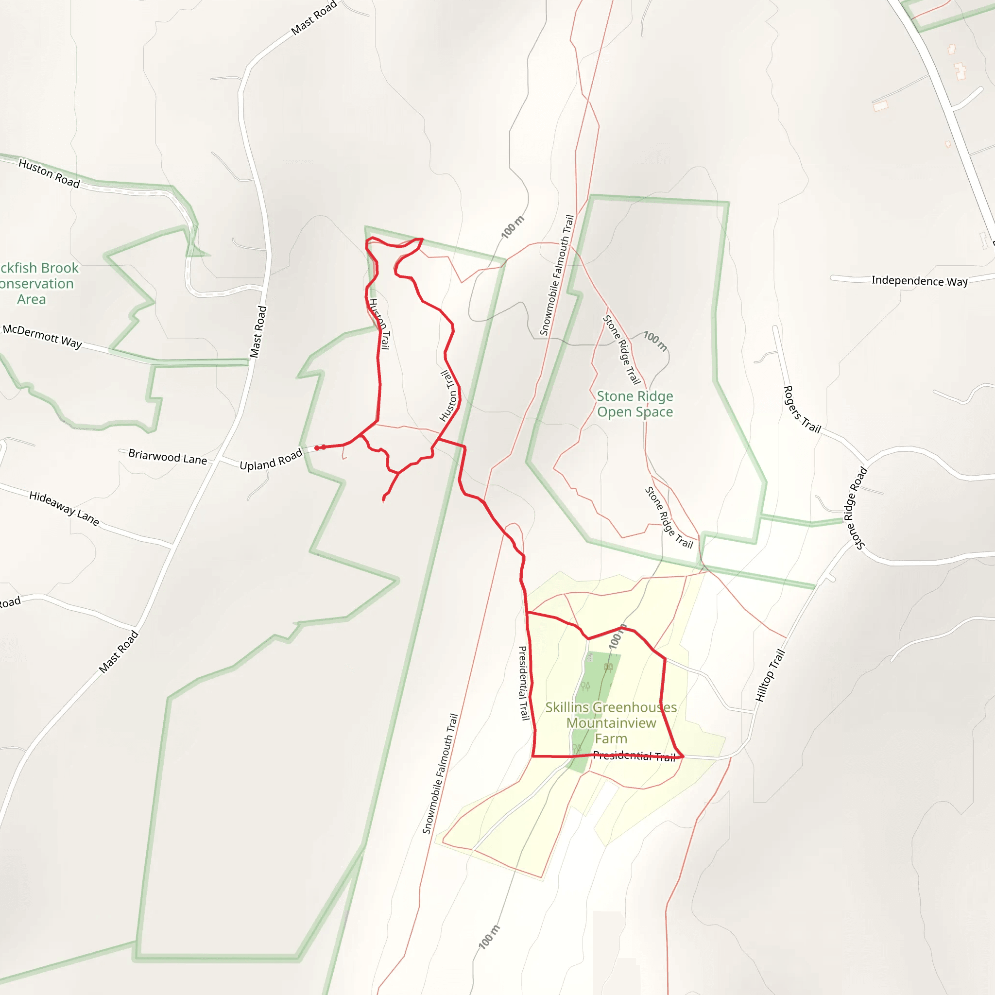 Huston and Presidential Trail Loop mobile static map