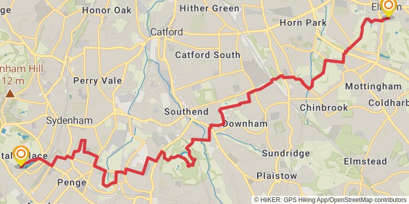 Green Chain Walk stage 2 Map