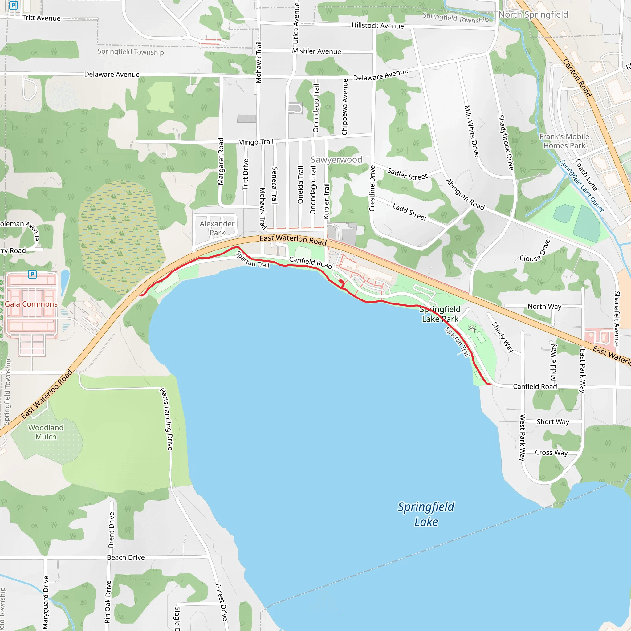 Spartan Trail mobile static map