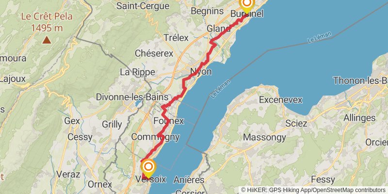 Camino Müstair-Geneva via Interlaken stage 35 Map