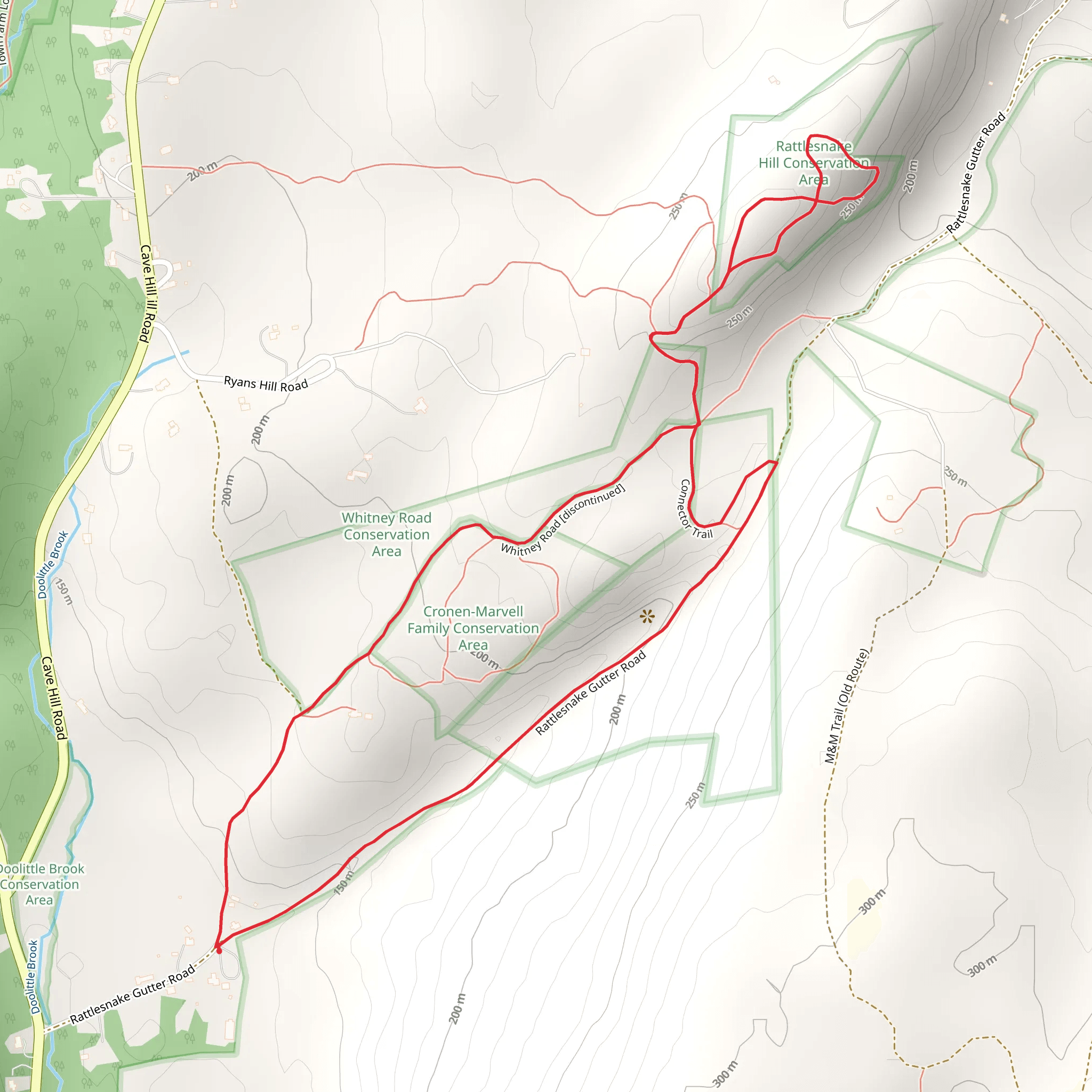 Rattlesnake Gutter Conservation Area Loop mobile static map