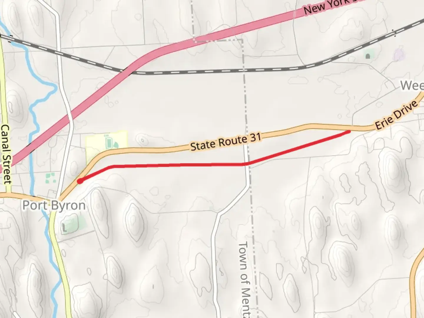 An image depicting the trail Erie Canalway Trail and its surrounding area.