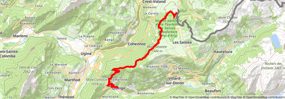 Tour Du Beaufortain stage 7 Map