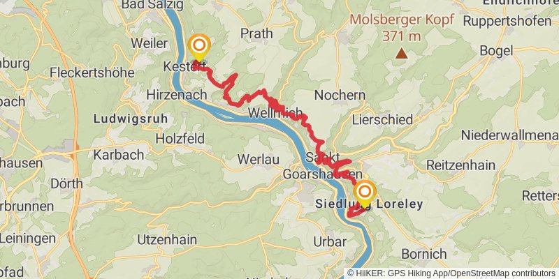 Rheinsteig stage 7 Map