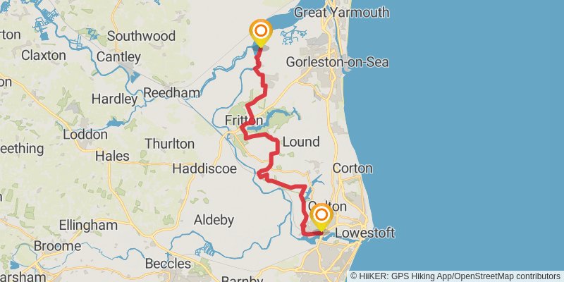 Burnham Thorpe to Portsmouth Walk stage 8 Map