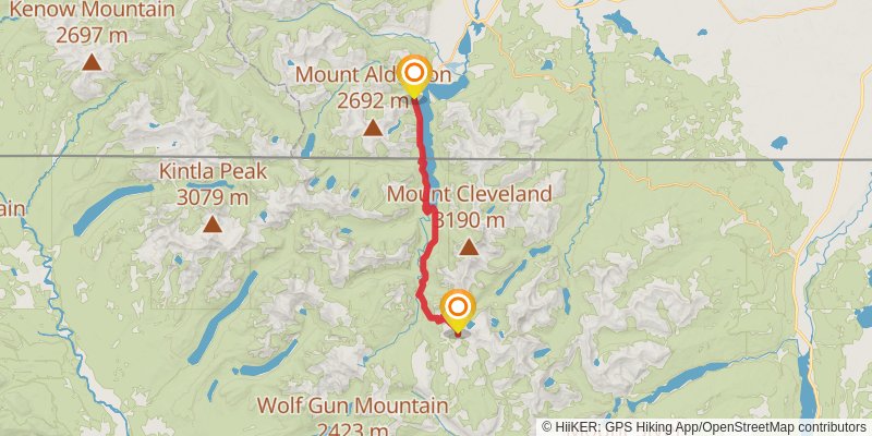 Waterton Valley Trail via CDT stage 4 Map