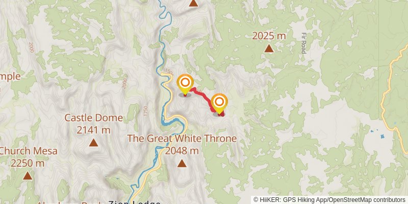 Zion Traverse spur 6 Map