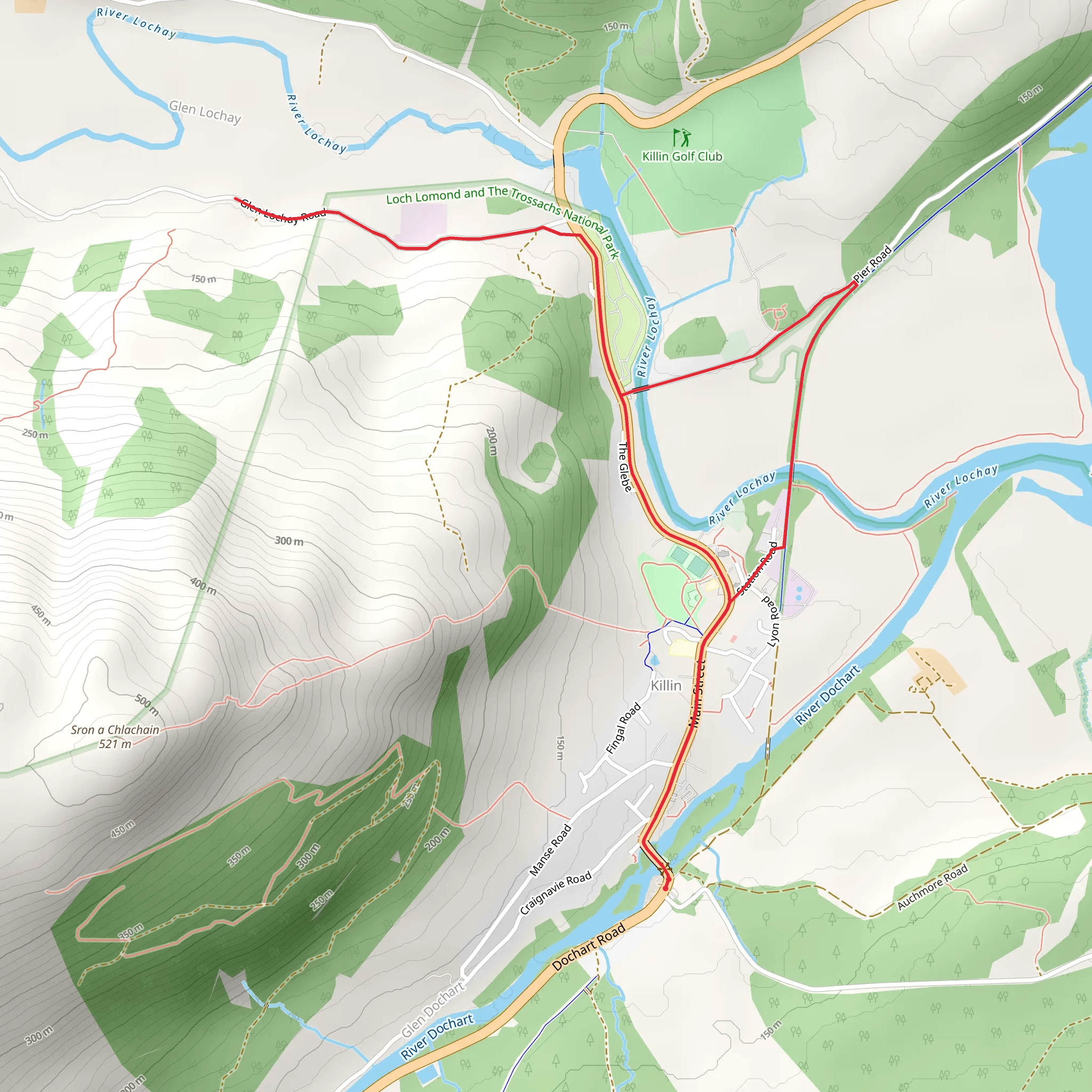 Killin Heritage Trail mobile static map