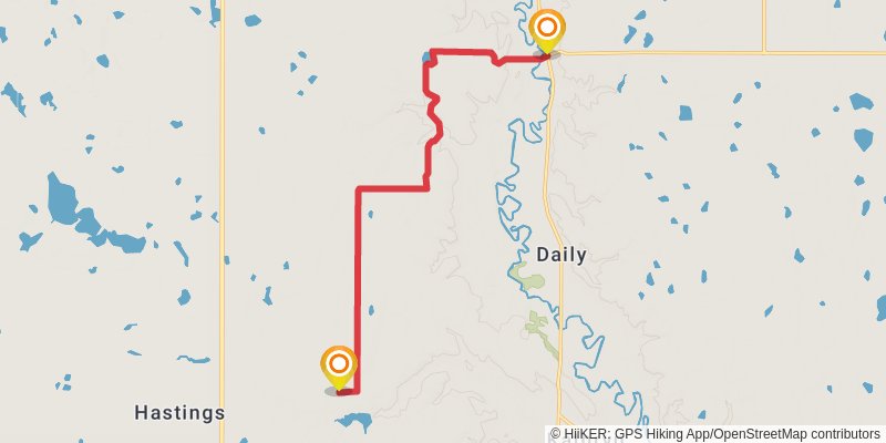 North Country Trail - North Dakota stage 23 Map