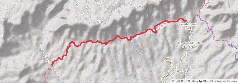 Arizona Trail stage 47 Map