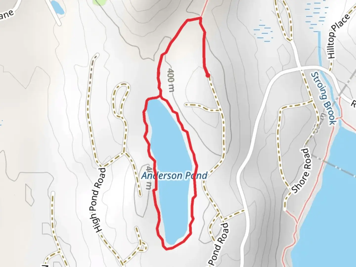 An image depicting the trail Anderson Pond Trail Loop and its surrounding area.