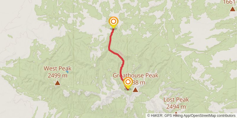 East Fork Cottonwood Creek Trail stage 2 Map