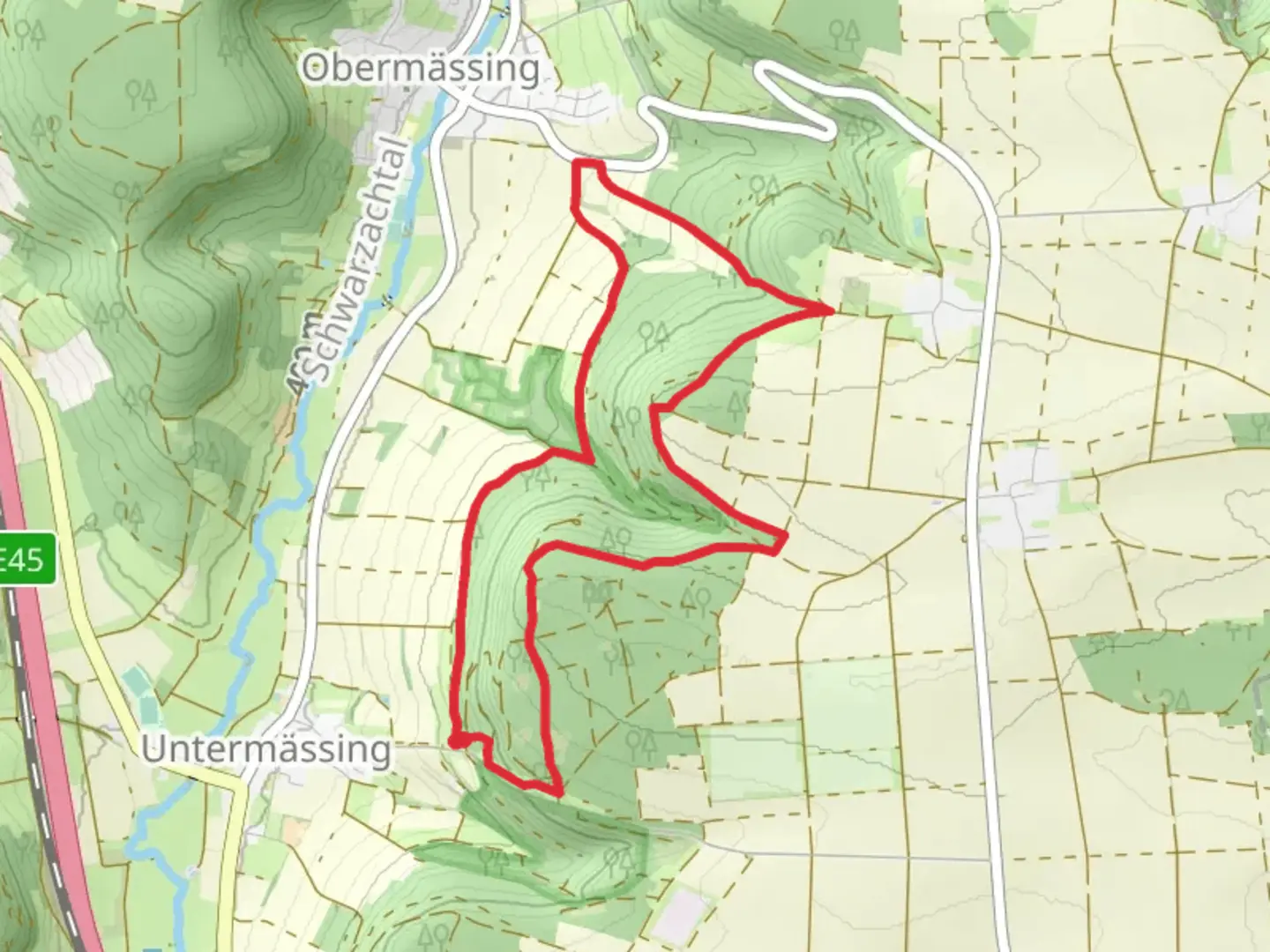 An image depicting the trail Greding 8 and its surrounding area.