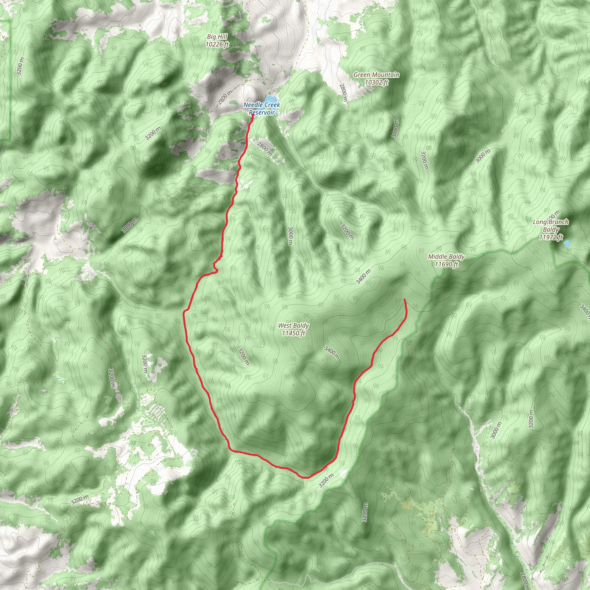 Razor Creek Trail mobile static map