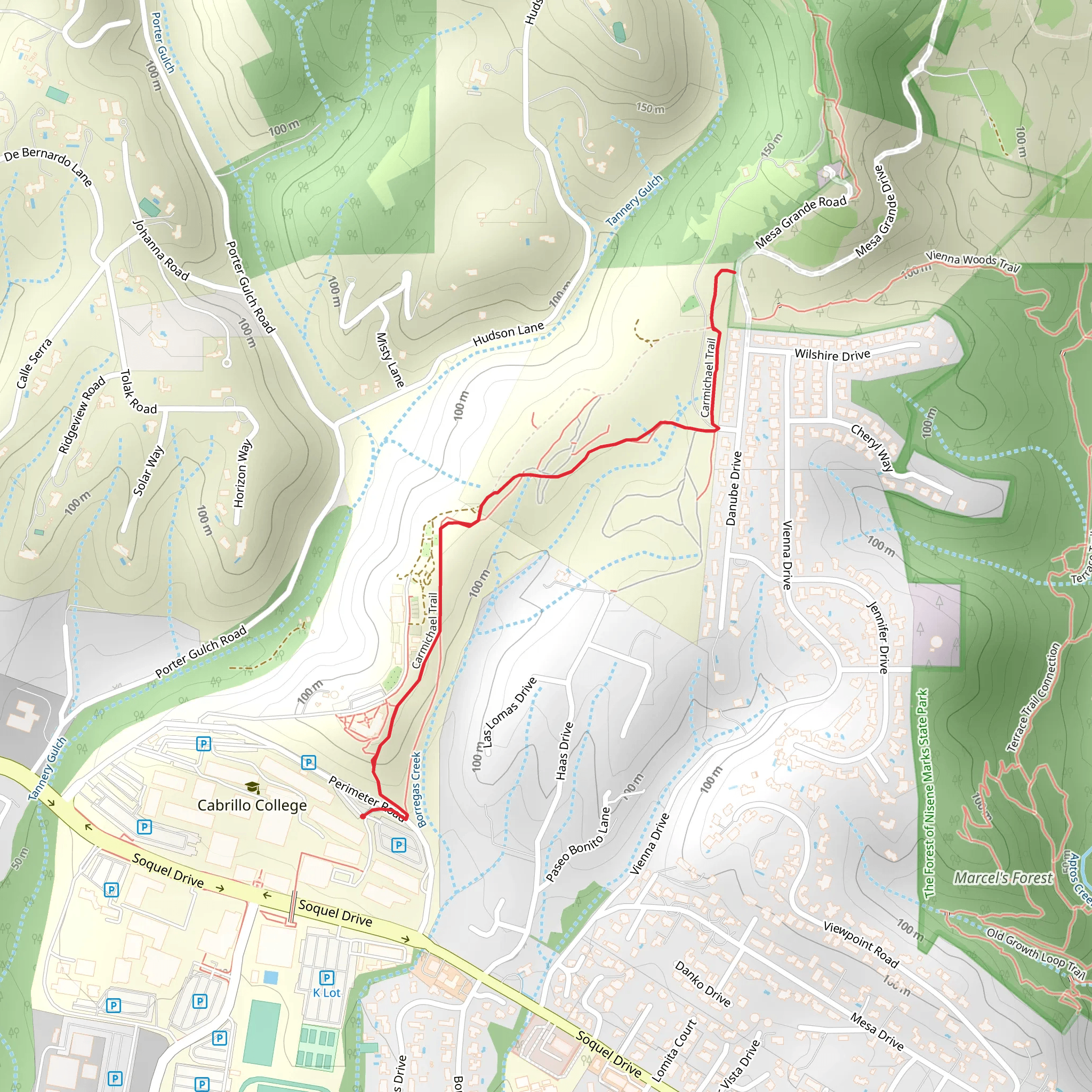 Carmichael Trail mobile static map