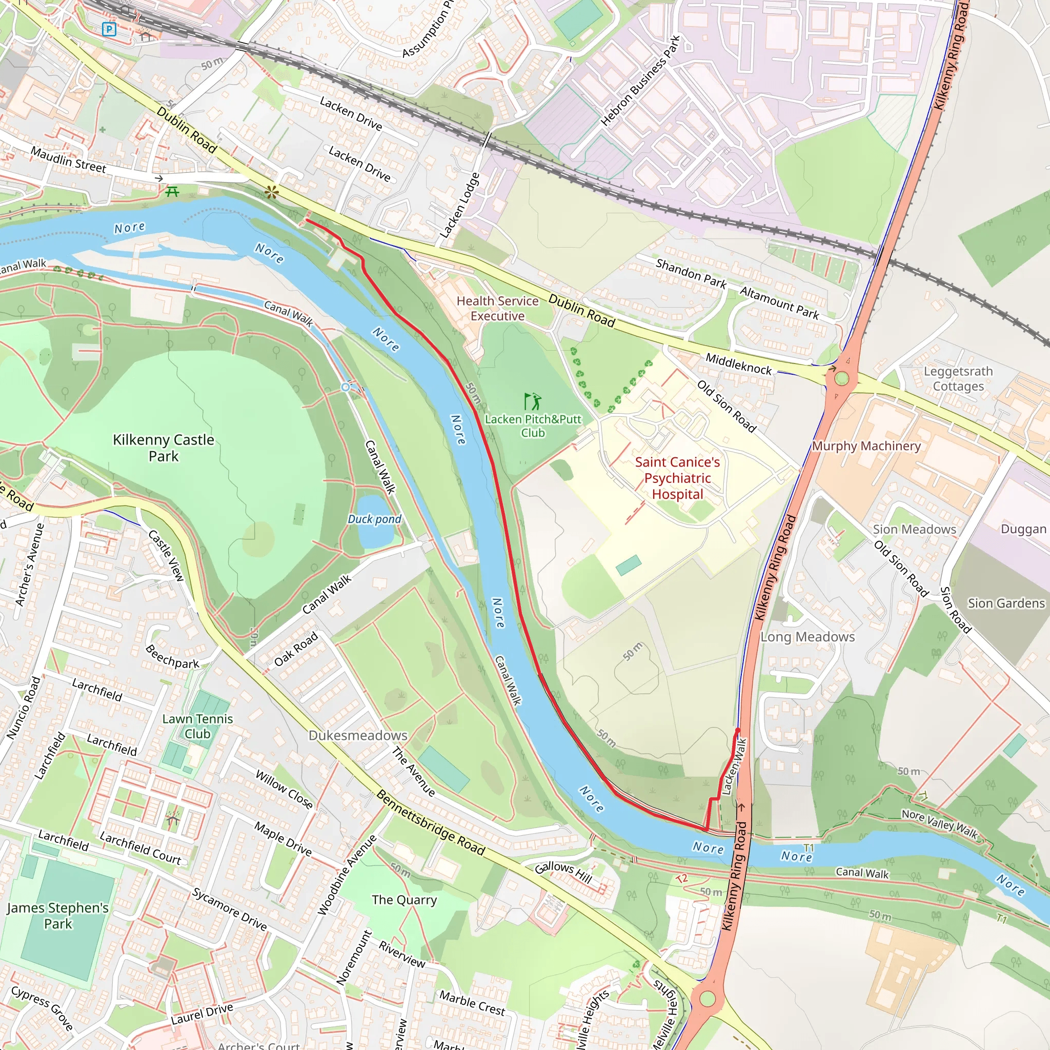 Lacken Walk mobile static map