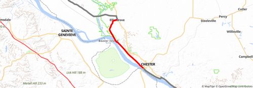 American Discovery Trail South Route stage 135 Map