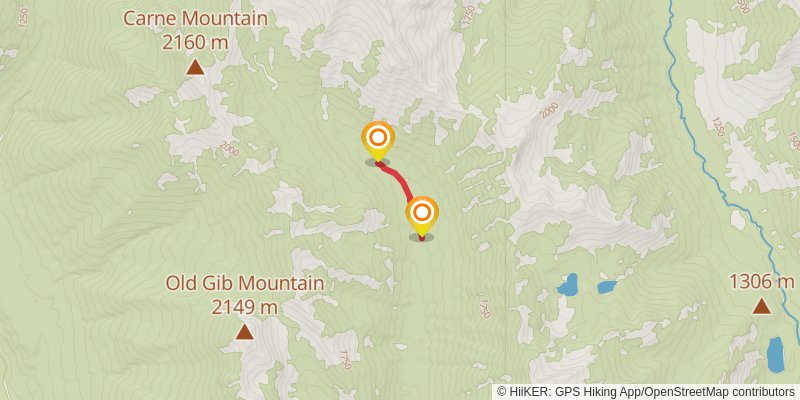 Crown Mine to Lyman Lake via Rock Creek Trail stage 2 Map