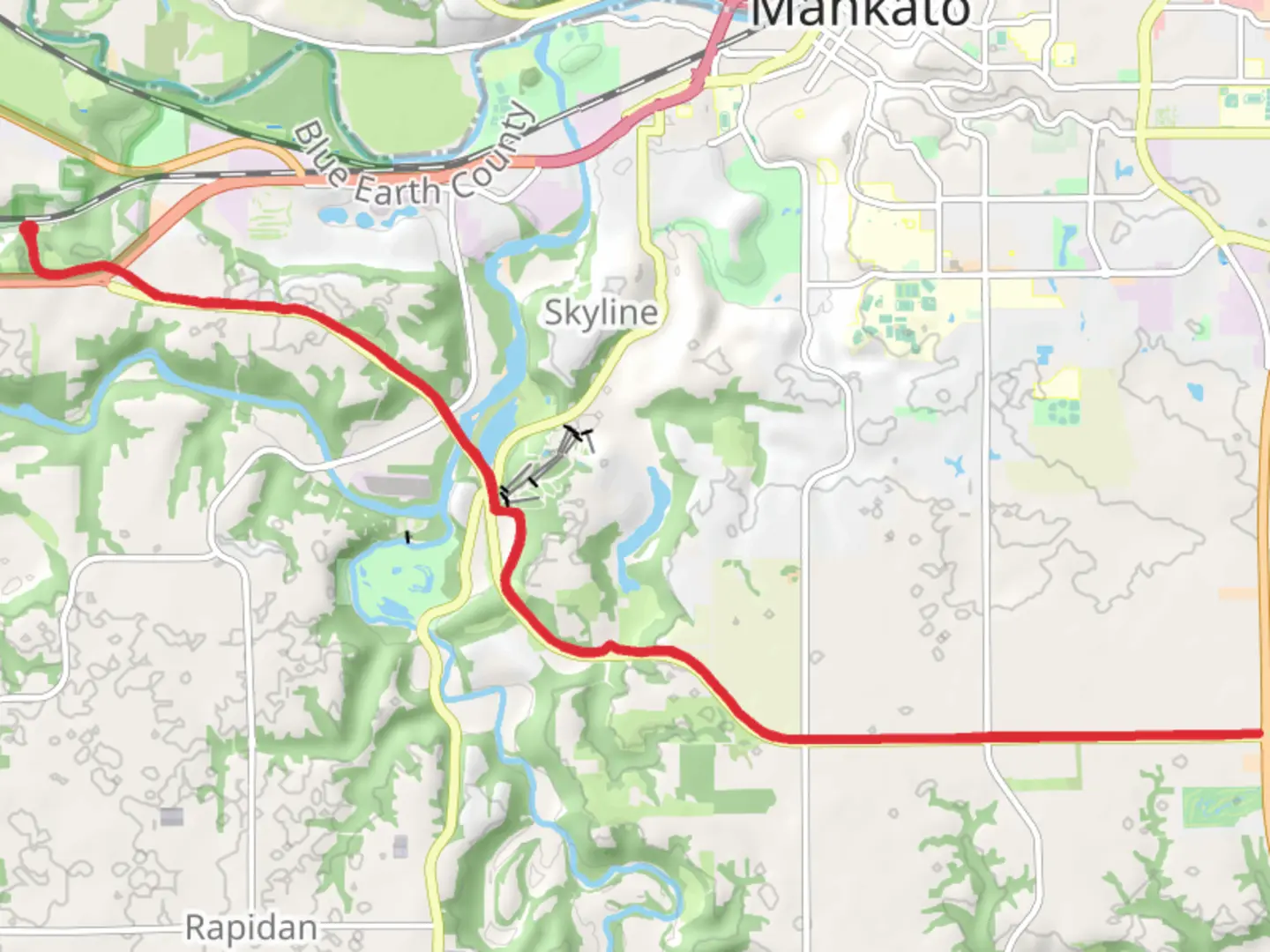 An image depicting the trail South Route Trail - Minneopa State Park and its surrounding area.