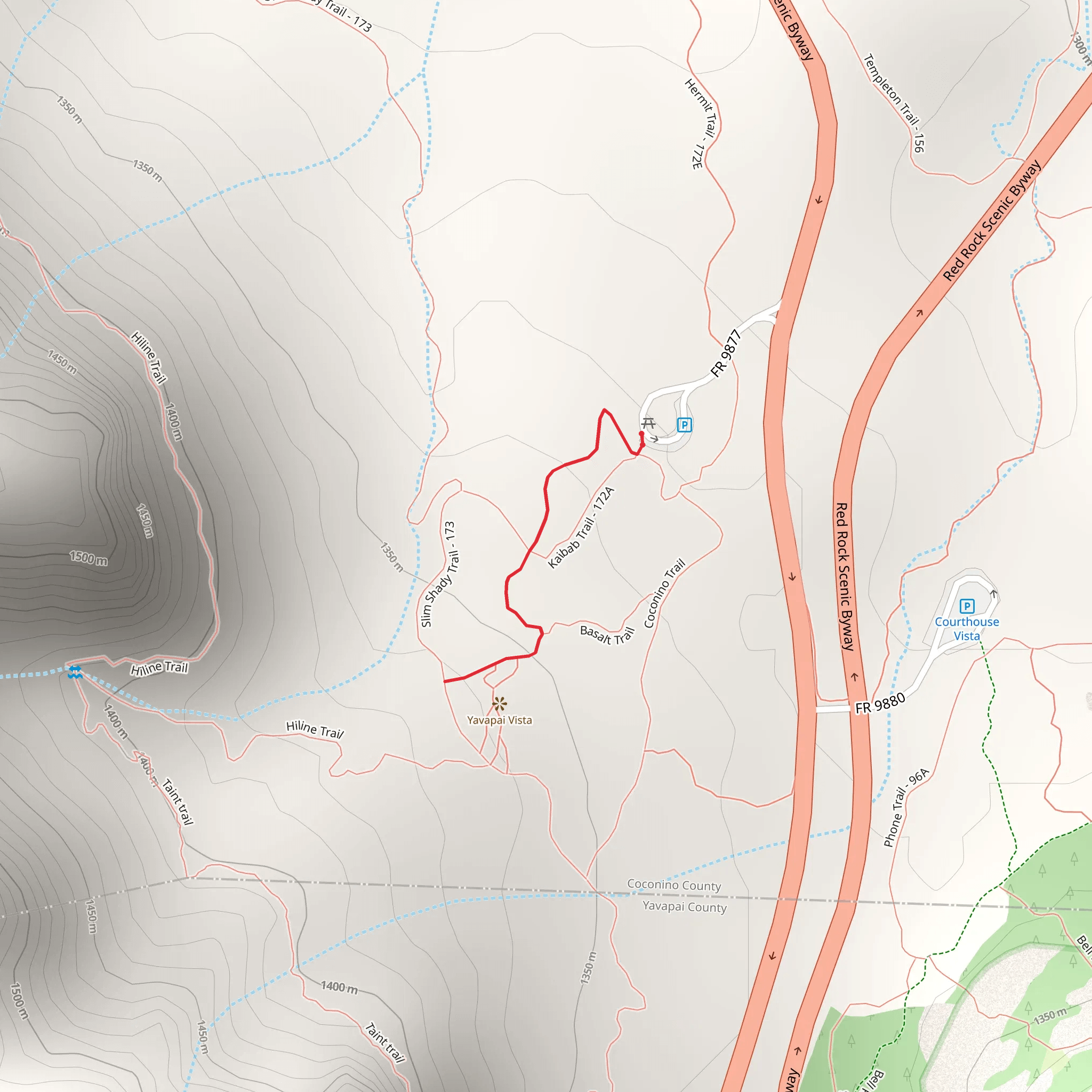 Yavapai Vista Trail mobile static map